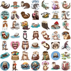 Cute Otter Animal Sticker Pack: DIY Waterproof Cartoon Decals (50PCS)