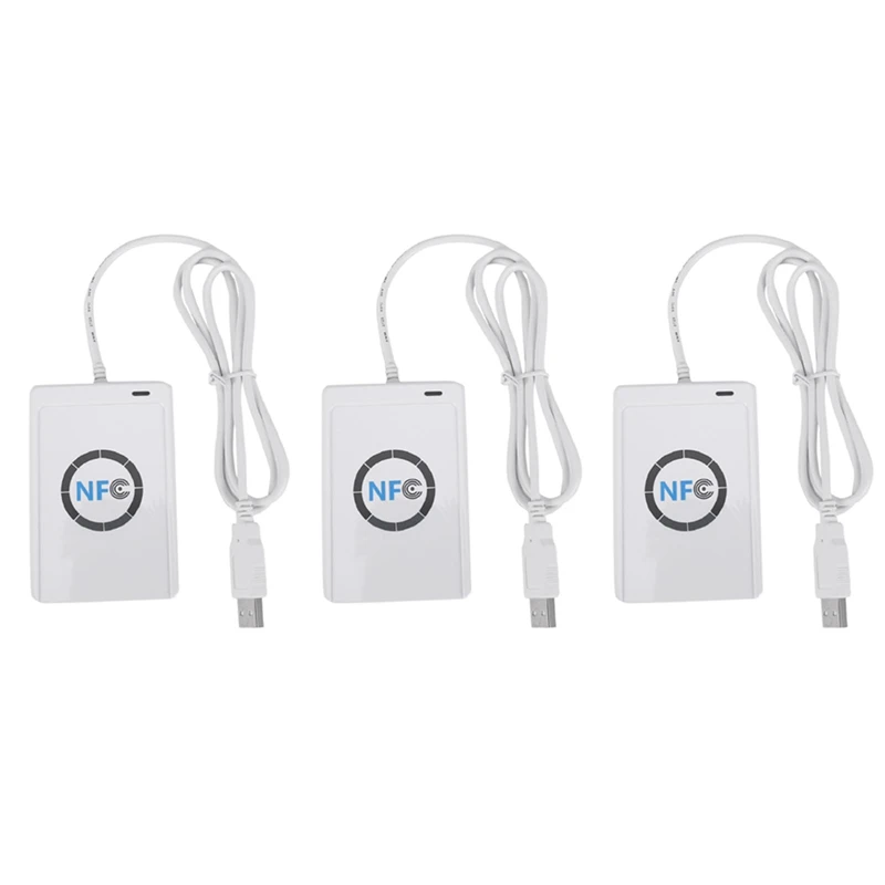3X Usb Nfc Card Reader Writer Acr122U-A9 China Contactless Rfid Card Reader Windows Wireless Nfc Reader