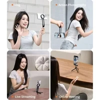 Alloy Phone Tripod Carabiner-Mounted For iPhone 17 16 15 Pro Portable Dual-sided Magnetic Tripod Desk Mount Phone Handle Holder - Image 5
