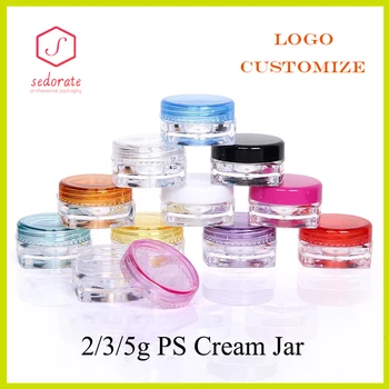 50/100/200 pz Mini Vaso di Plastica 2g 3g 5g Vasetti per campioni cosmetici PS Lattine da viaggio Crema Siero Vaso Custodia di Ricarica Trucco ZM 23080601 1