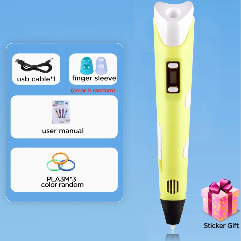 Children's 3D Drawing Pen with LCD Screen – Safe DIY Painting Toy and Creative Birthday Gift