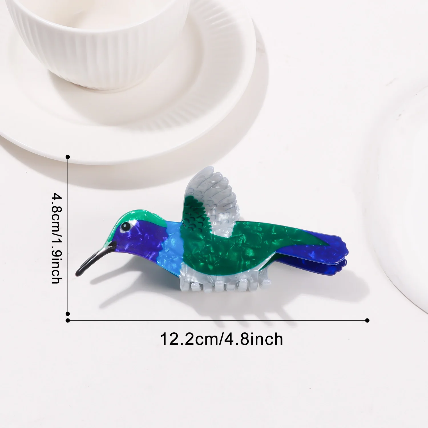 1 Stück Niedliche Cartoon-Kolibri-Papagei Haarklammer Bunte Vogel-Serie Haarspangen Trendige Haarclips Haaraccessoires für Frauen und Mädchen – Detail 7