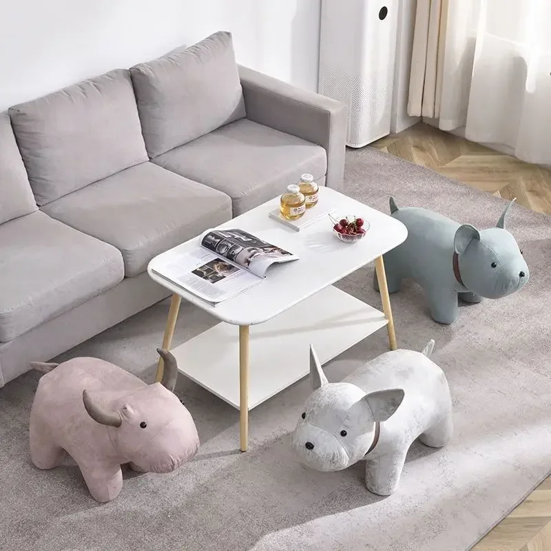 

Nordic Cute Elephant Chair Living Room Chairs Ottoman Living Room Furniture Kids Stool Home Ottomans Wooden Stool