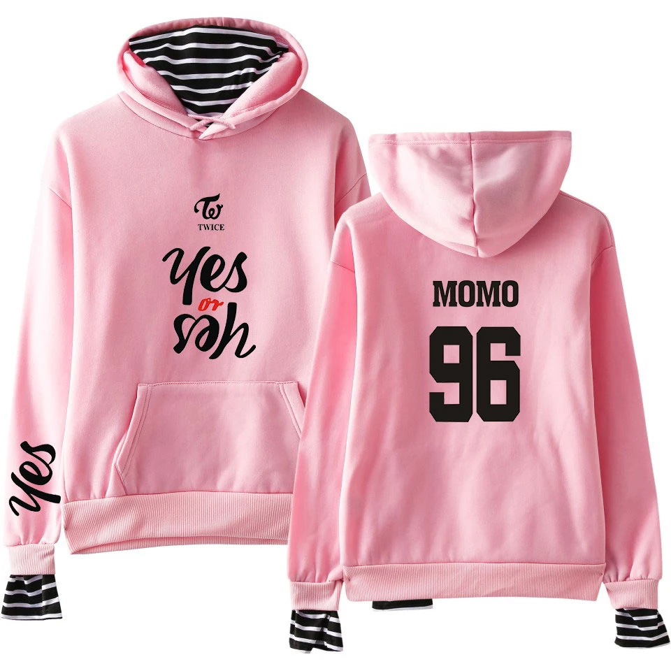 

KPOP Twice Printed Fake Two Piece Hoodie Women TWICE Team Member Hoodies Sweatshirt Fashion Harajuku Clothes Tops Pullover