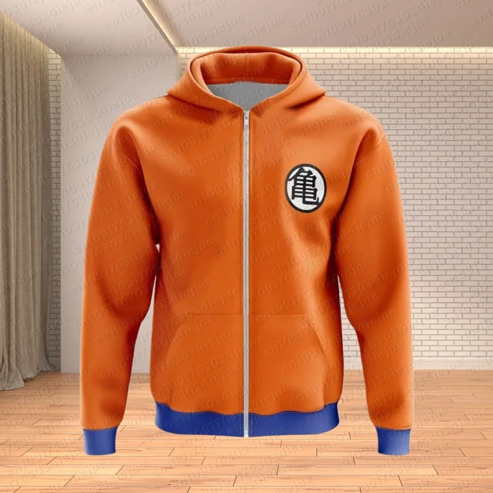 Herren T-Shirt Team-Sport-Fans Unisex Kinder Casual Top Erwachsenen Freizeit-Shirt 3D Jungen Dragon Ball Z Übergroßer Reißverschluss-Hoodie Herbst Winter – Detail 6