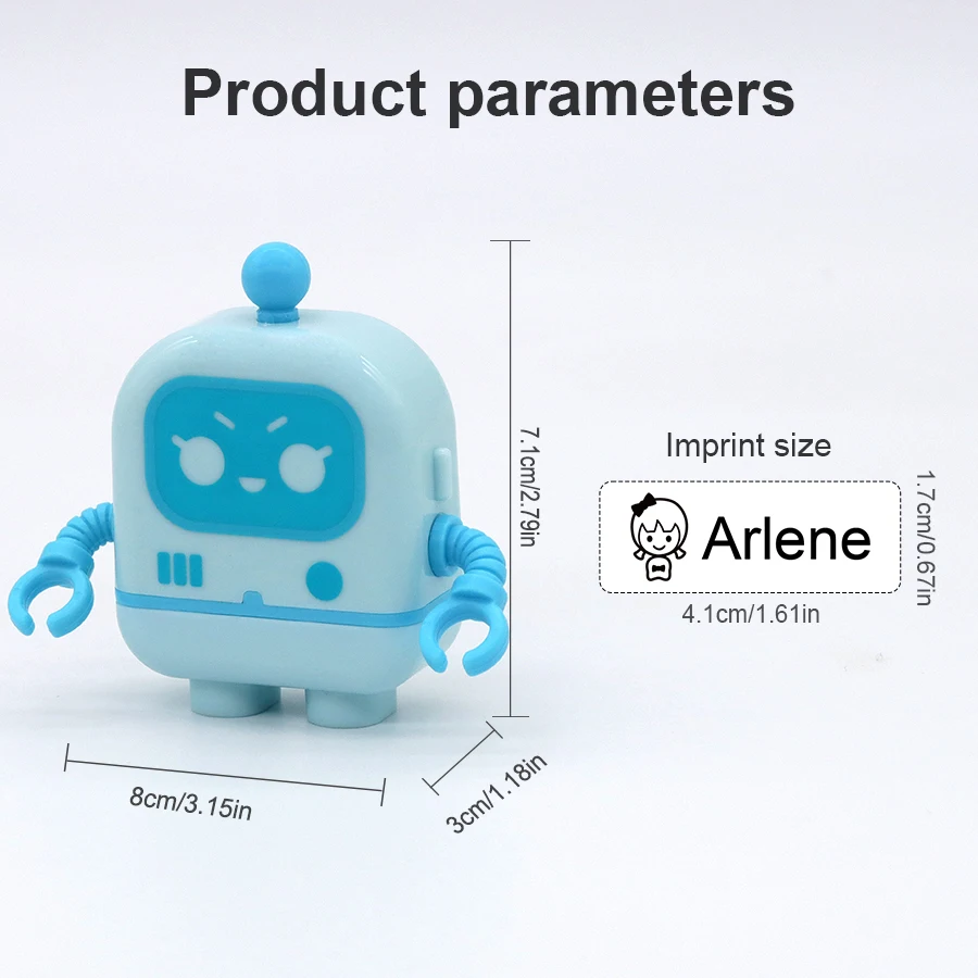 Personalized name stamp robot can print curved items, clothes, books, lunch boxes, and essential gifts for returning to s