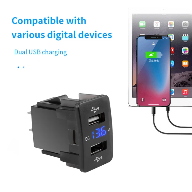 2X(Adattatore Per Batteria Con Doppia Porta USB Per Caricabatteria