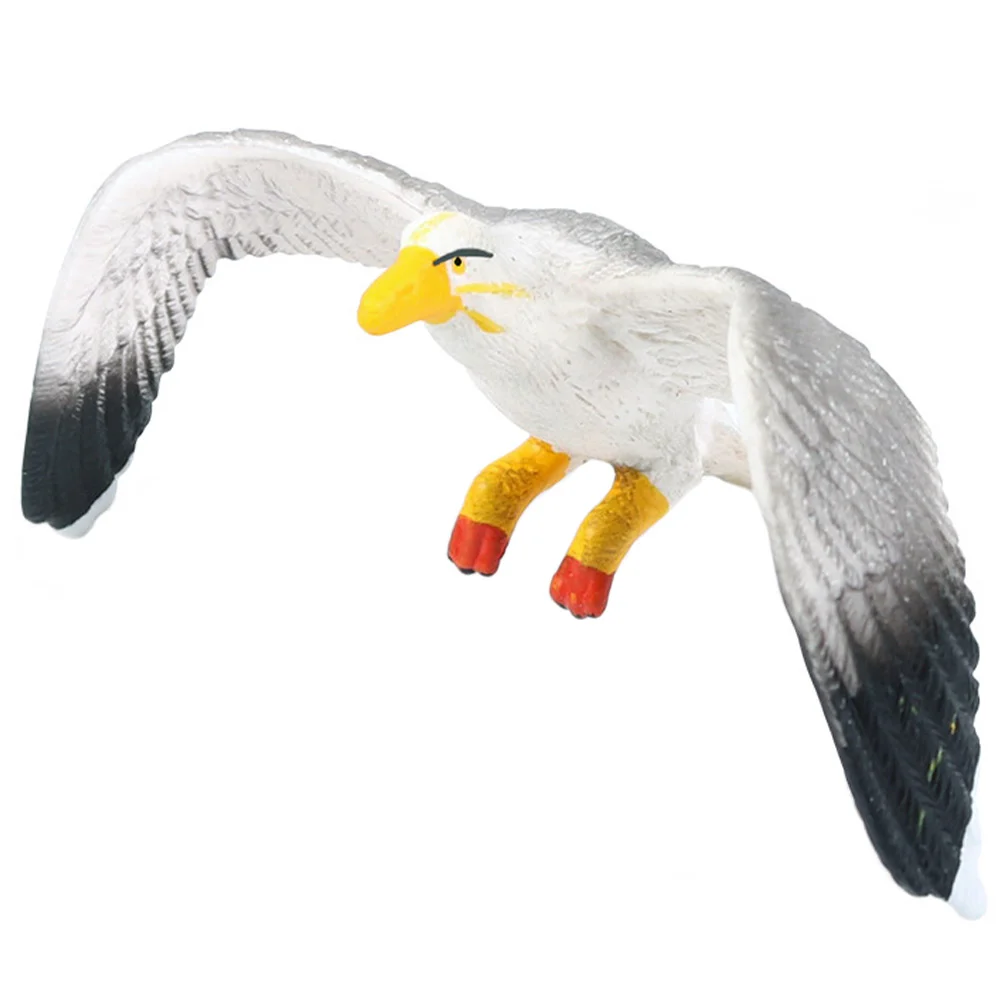 

Mini Seagull Ornament Simulation Bird Decor Plastic Desktop Sculpture Christmas Adornment