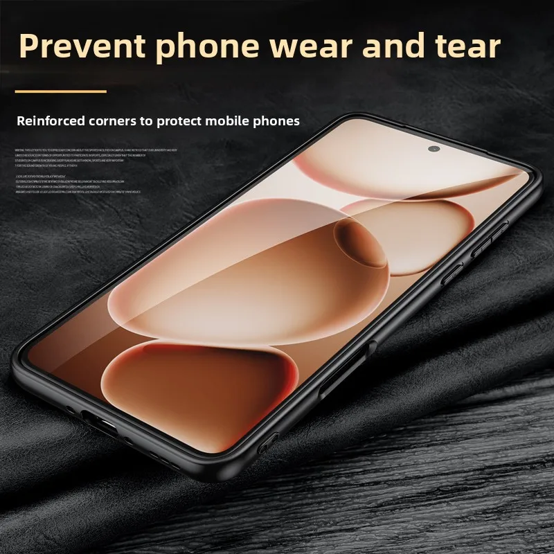 Premium Genuine Cowhide Litchi Leather Hard Cover - Full Protection Case in Elegant Design