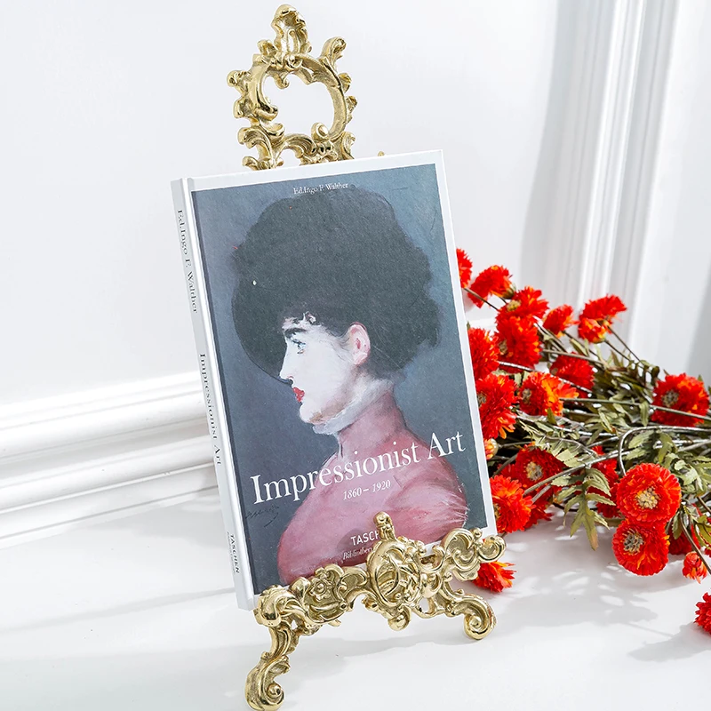 

Vintage brass tray holder, classical collection tray display rack, Japanese handmade painting rack, photo frame rack, tea cake h