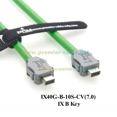 IX Industrielles Cat6A Ethernet-Kabel IX40G-A-10S-CV(7.0) IX A-Key zu IX A-Key 10Gbps Doppelt Abgeschirmtes SFTP-Kabel für Maschinelles Sehen – Detail 1