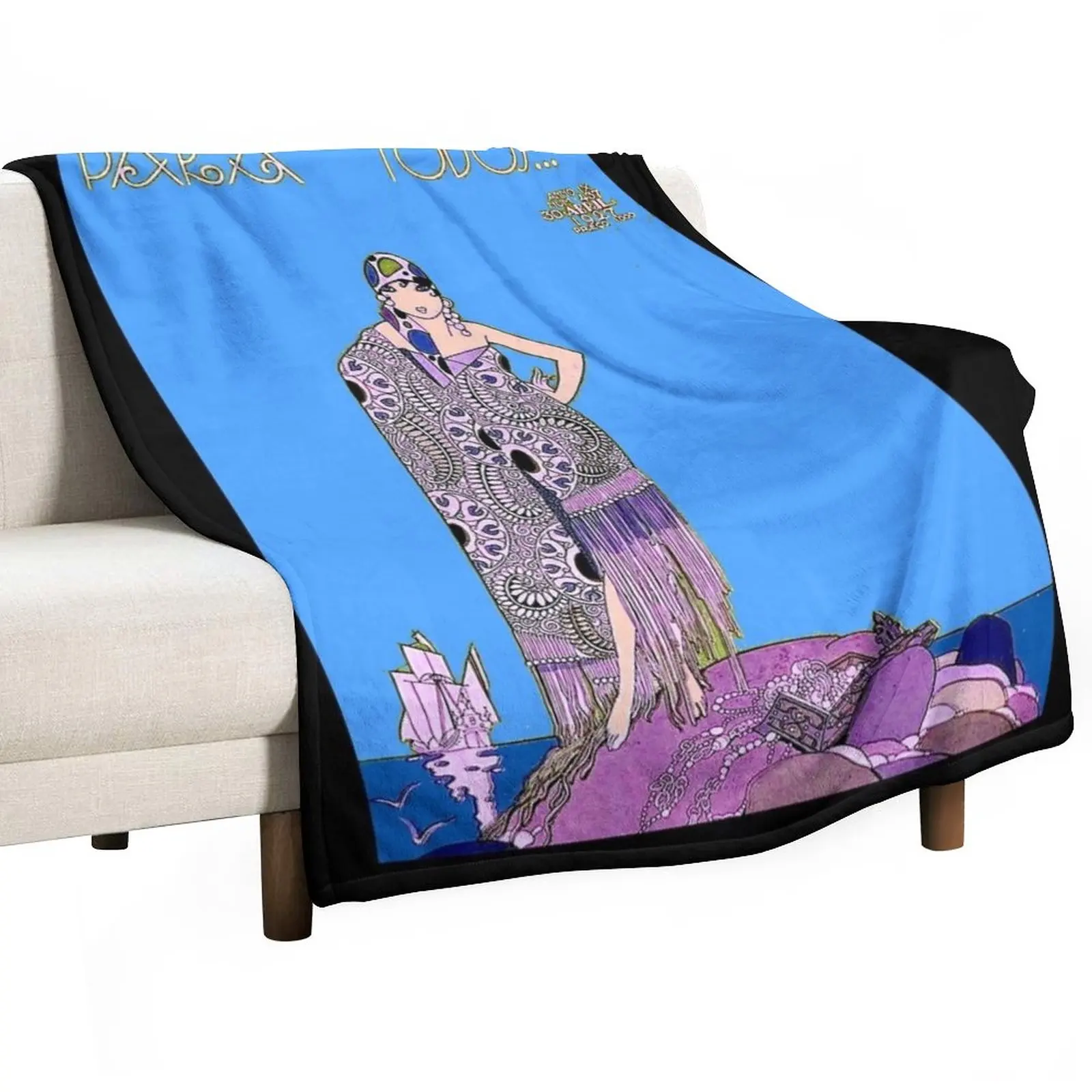 

TODOS MAGAZINE : Vintage 1927 Flapper Pirate Print Throw Blanket Summer Blanket Kid'S Blanket Nap Blanket