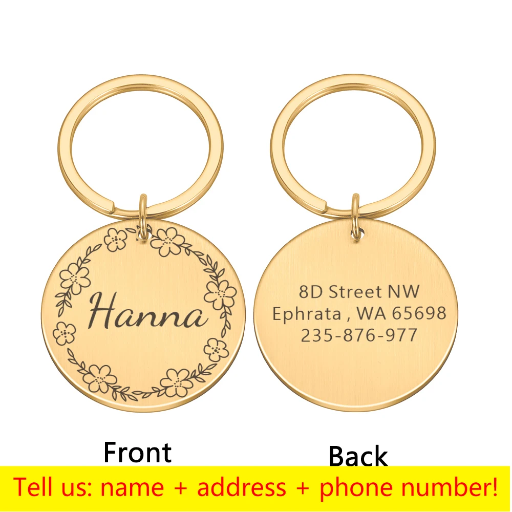 Personalized Dog Cat Pet ID Tags Engraved Cat Puppy Pet ID Name Number Address Collar For kitten Dog Tag Pendant Pet Accessories 