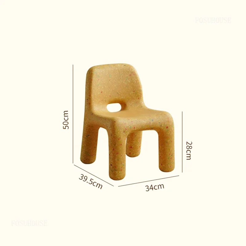 For Creative Plastic Children's Chair for Kindergarten Backrest Rounded Corner Small Chairs Nordic Ins Fashion Kids Chair
