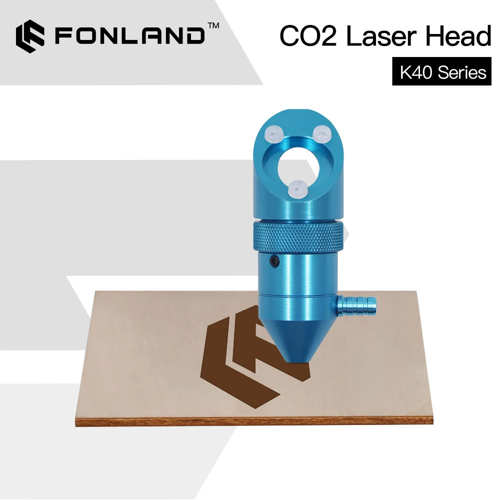FONLAND CO2 레이저 헤드, K40 시리즈 레이저 조각 절단기, 렌즈 직경 12mm, 15mm, 18mm, 초점 길이 50.8mm 미러 20mm