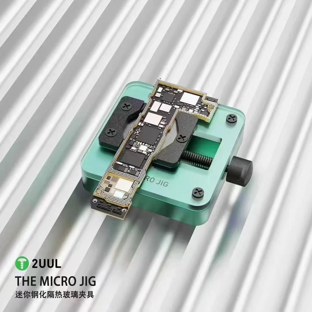 2UUL 마이크로 지그 고정장치 휴대폰 마더보드 PCB 보드 CPU 칩 IC 심기 주석 거치대 용접 패드 접착제, 깨끗한 수리 클램프