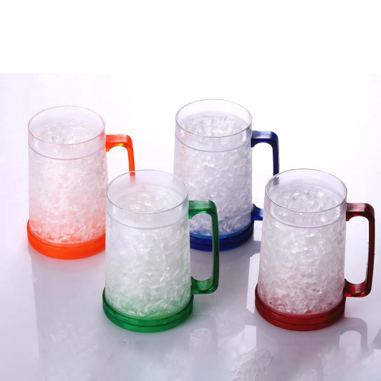 Plastic Freezer Beer Mugs Easy Operation Ice Freezer Cups for