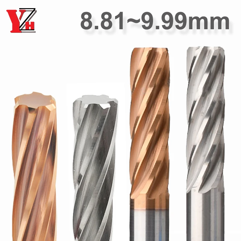 YZH 8.81mm~9.99mm Carbide Machine Reamer HRC50 HRC60 Tolerance +0+0.005 Spiral Groove  Harened Steel Metal Cutter CNC Inner Hole yzh 8 81mm 9 99mm carbide machine reamer hrc50 hrc60 tolerance 0 0 005 spiral groove harened steel metal cutter cnc inner hole