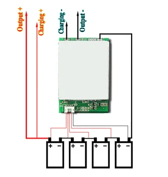 Circuito di protezione della batteria al litio ferro fosfato 4S 12V 100A BMS LiFePo4 con ricarica bilanciata