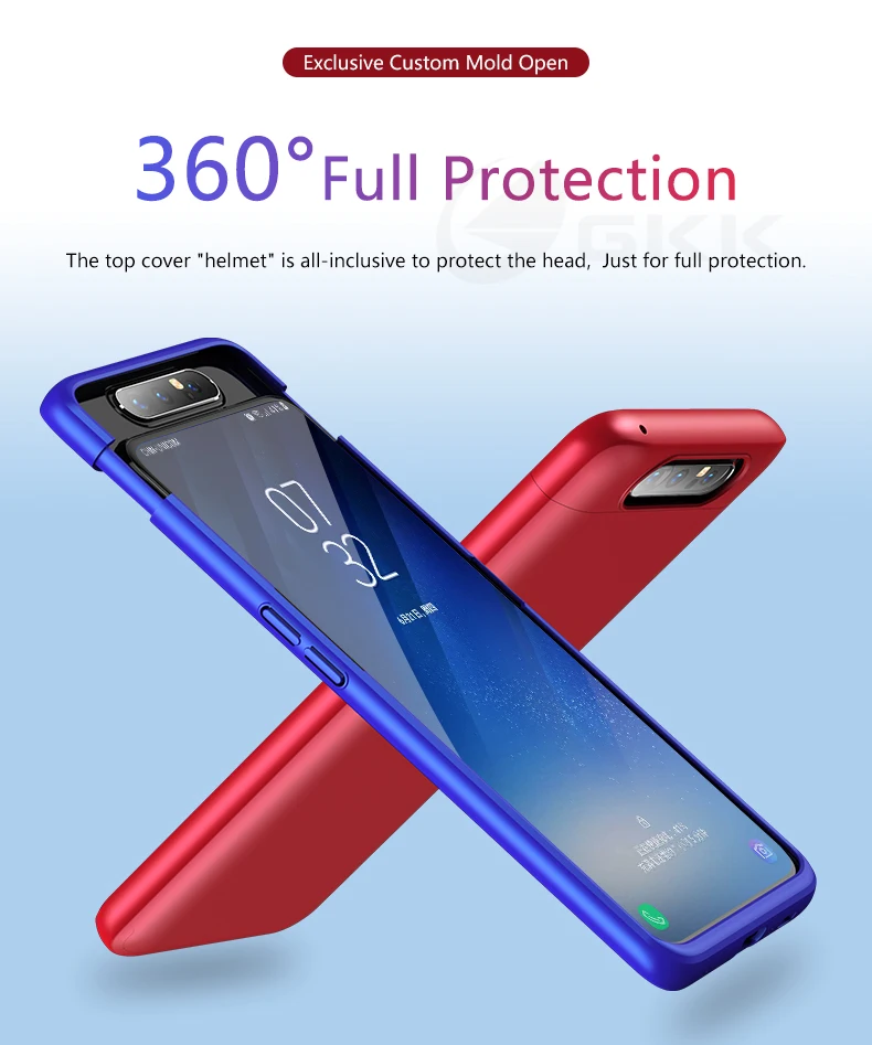 GKK Original Case for Samsung A80 Case Ultra-thin 360 Full Protection Anti-knock Matte Hard PC Cover for Samsung Galaxy A80 Case 3