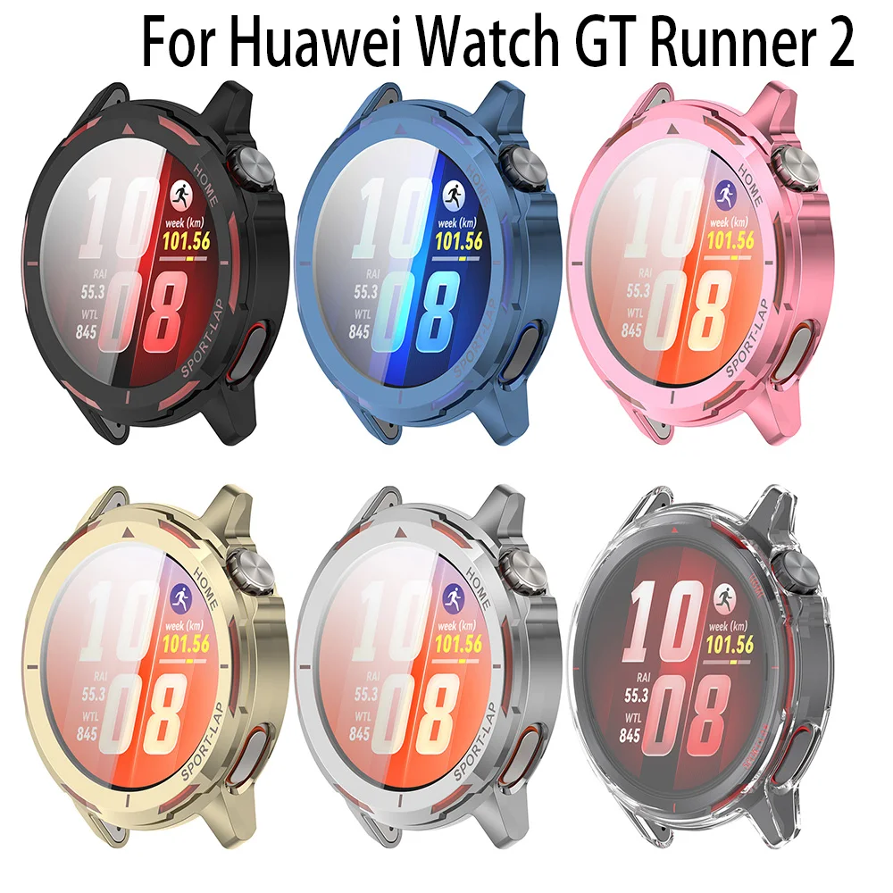 BEHUA Clear Shock-Resistant TPU Watch Screen Protector Case