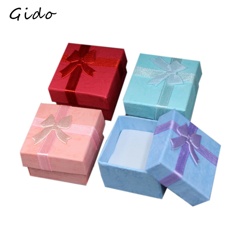 

Wholesale 144pcs/lot Assorted Jewelry Gifts Boxes for Jewelry Display 4*4*3cm Assorted Colors Ring Box Small Gift Boxes