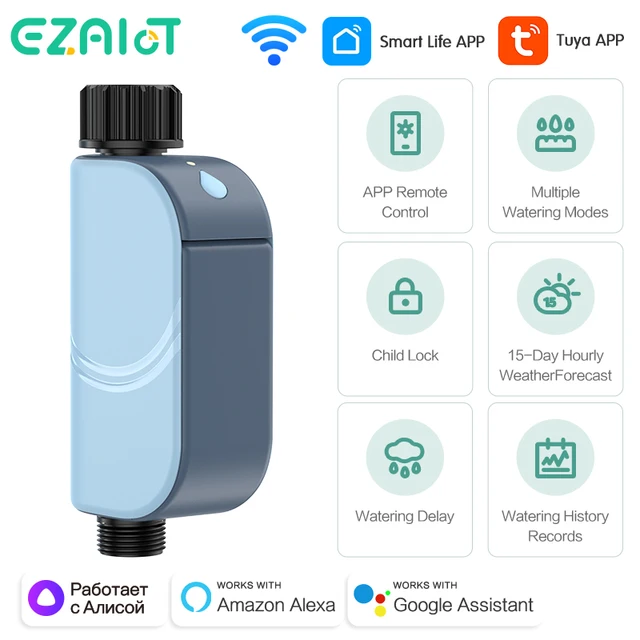 Smart Tuya WIFI Garden Watering Timer Automatic Sprinkle Water Timer Valve Outdoor Irrigation Watering System Alexa Google Home 1