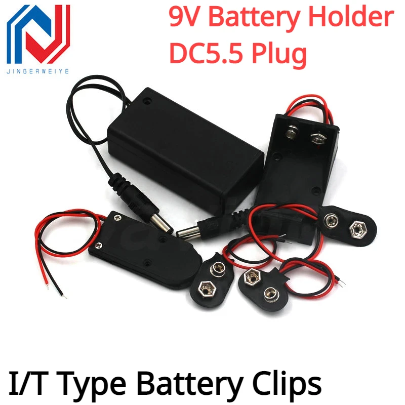 1pcs9voltBoxPackPowerToggleBlack9VBatteryHolderITType