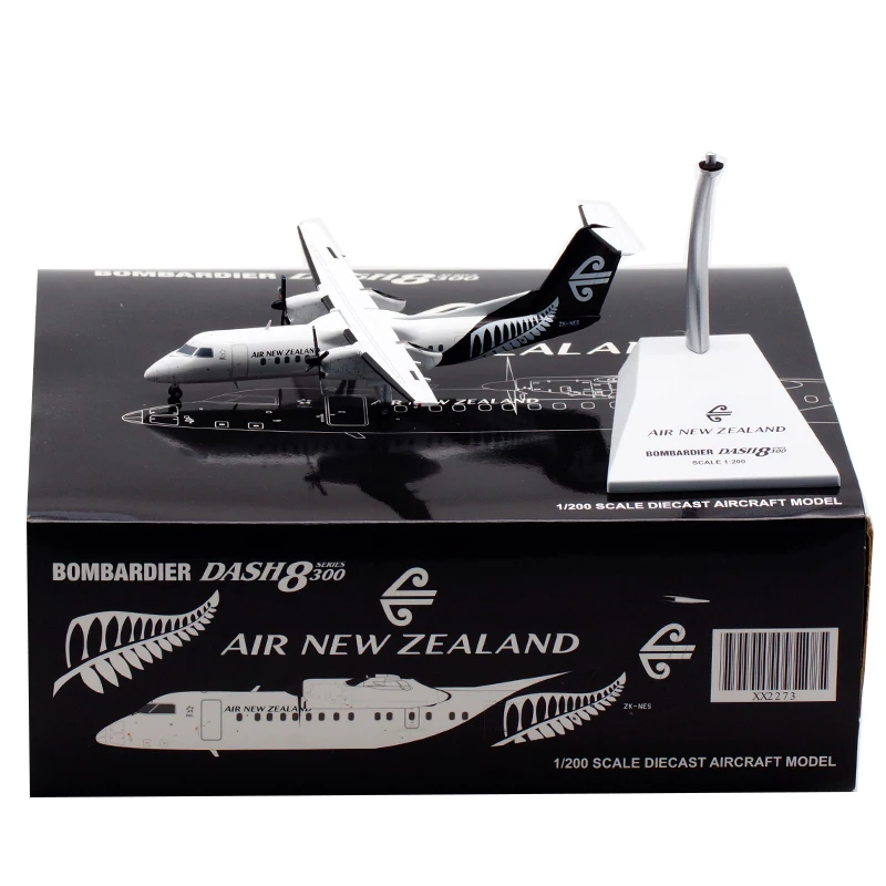 1200 Scale Q300 ZK NES Plane Model Airplanes Air New Zealand Airlines Diecast Alloy Aircraft