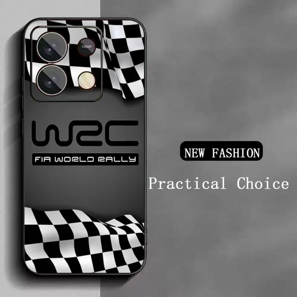 WRC Rally Racing Cool Pattern Design Soft Black Phone Case