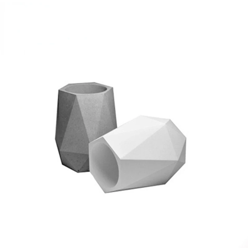 

New Handmade Silicone Concrete Mold Geometric Flower Pots Cement Vase Mould