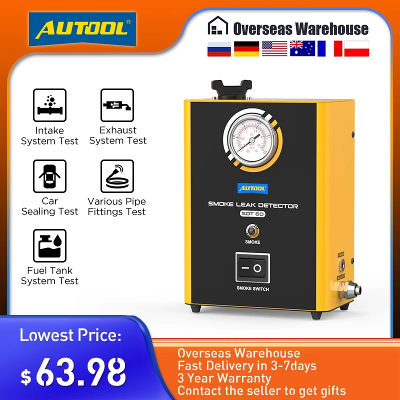 Rilevatore Di Fumi Macchina Del Fumo EVAP Auto Rilevatore Perdite Tester Sistema Mr Cartool M90 - Foto 7