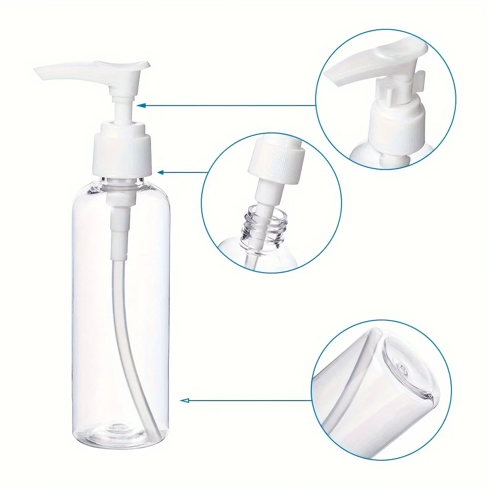 20pcs 30/60/80/100ml Travel Pressed Pump Dispensing Airless Lotion Bottle Portable Sample Cosmetic Refillable Container Bottle refillable bottle