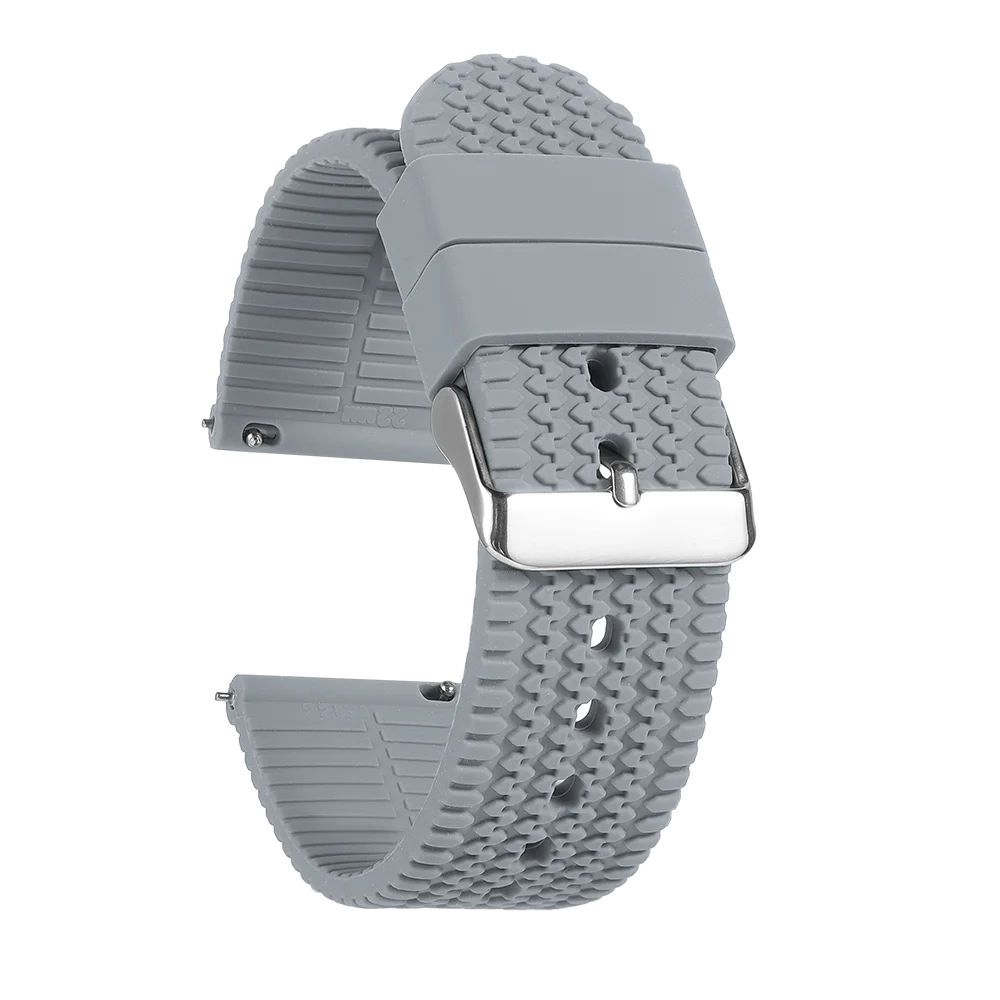 Silicone Quick Release Watch Strap - Soft Sport Waterproof Rubber Wristband Accessory