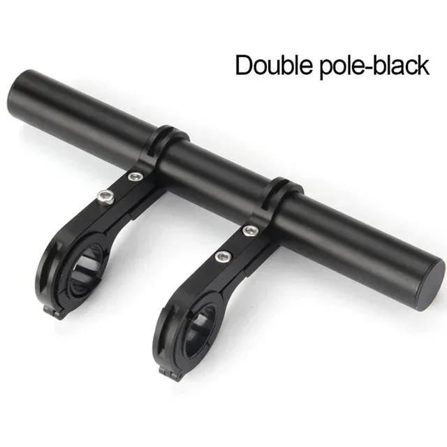 Bicycle Handlebar Extender 20cm Bicycle Handlebar Extended Bracket Bike Mount Bar Computer Holder Support Rack Alloy Stand Double Frame Bicycle Clip