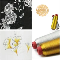 Manual Bright Silk Gold & Silver Embroidery Thread 150D 3600M – Metallic Silk Thread for Computer Embroidery & Cross Stitch DIY - Image 5