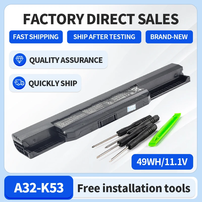 Batteria Nuova Per Asus A32-K53 10.8V 4000mAh – Sostituzione Per A53, A41-K53 E X53U-XR1