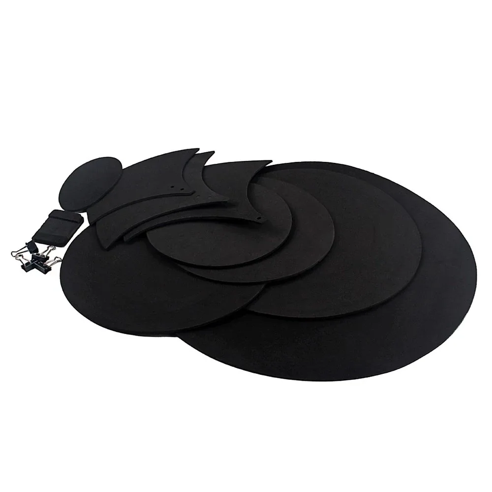 Drum Mute Pads Silencers 14pcs Drumming Practice Rubber Foam Pad Cymbal Mute Pad Drum Set snare drum practice pad musical percussion instruments