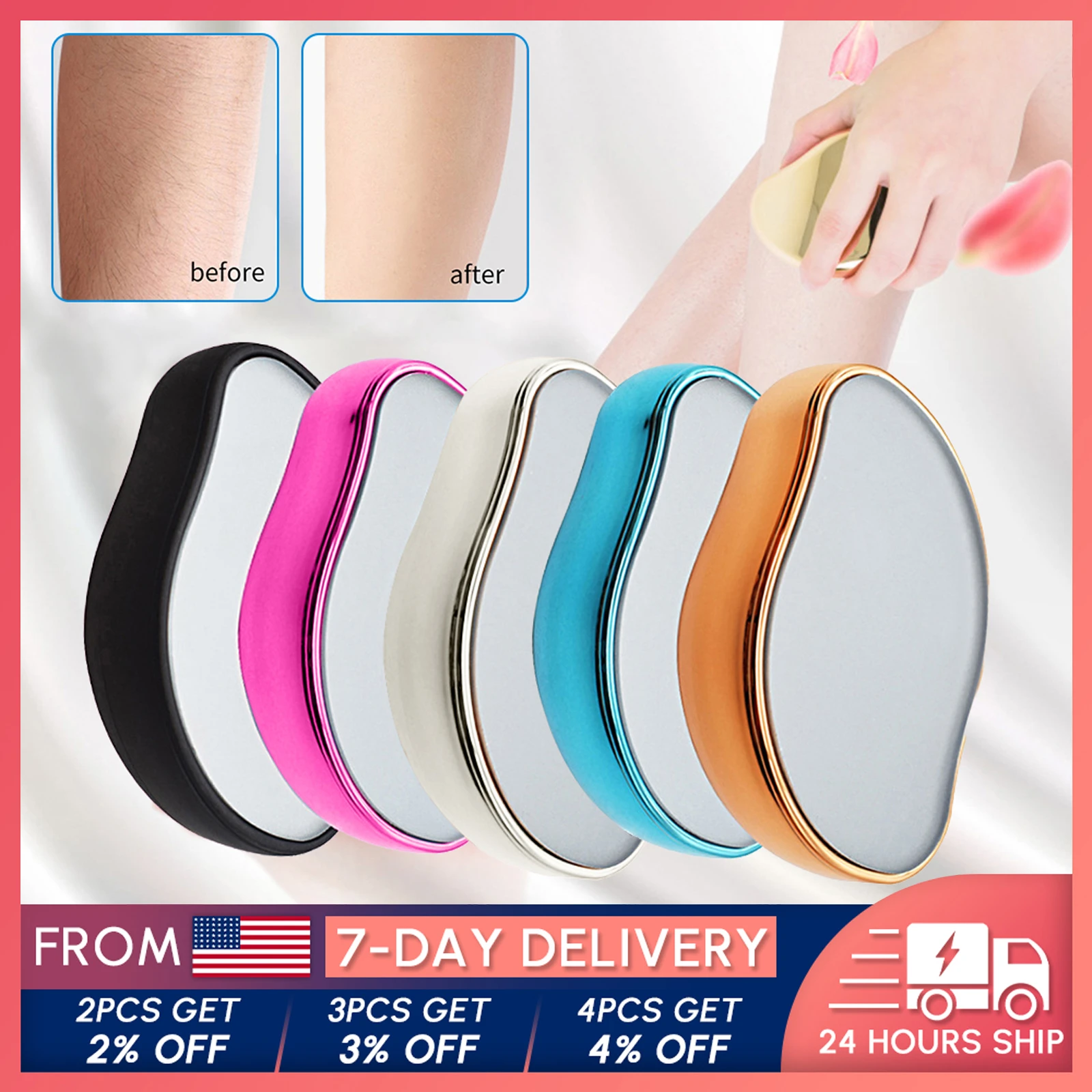 Crystal Hair Remover Painless Mini Magic Epilator Glass Shaver For Legs