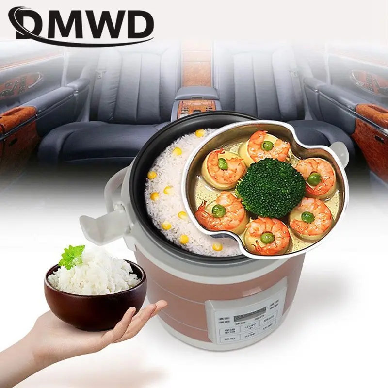 Rice Cooker DMWD 12V 24V Mini Rice Cooker 1.6L Car Trucks Electric Soup Pot Heater Porridge Cooking Machine Food Steamer Warmer Lunch Box rice cooker,electric cooker