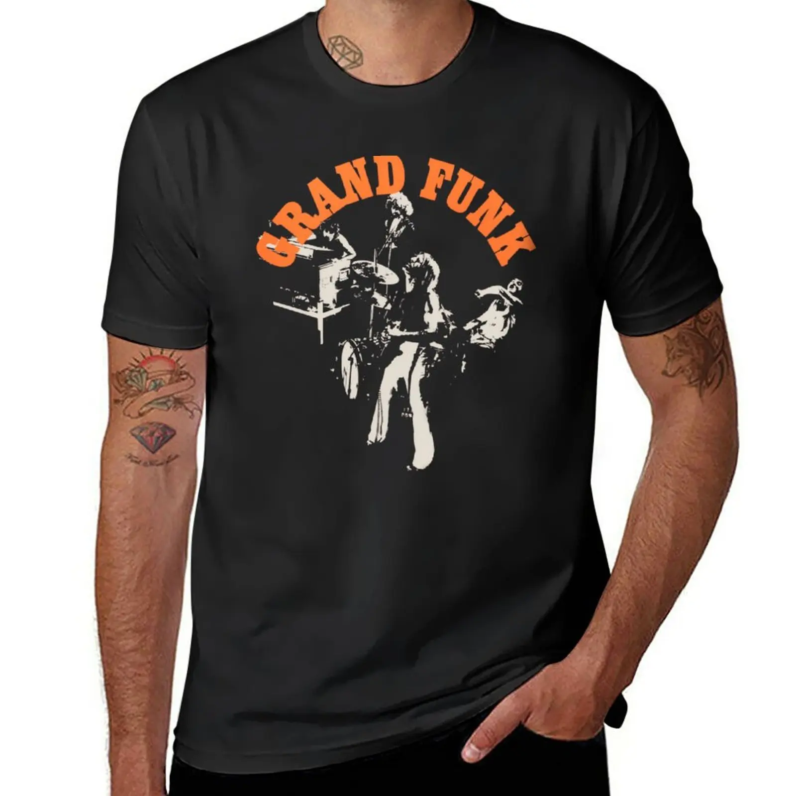 

New GRAND FUNK RAILROAD T-Shirt blank t shirts Anime t-shirt mens t shirt
