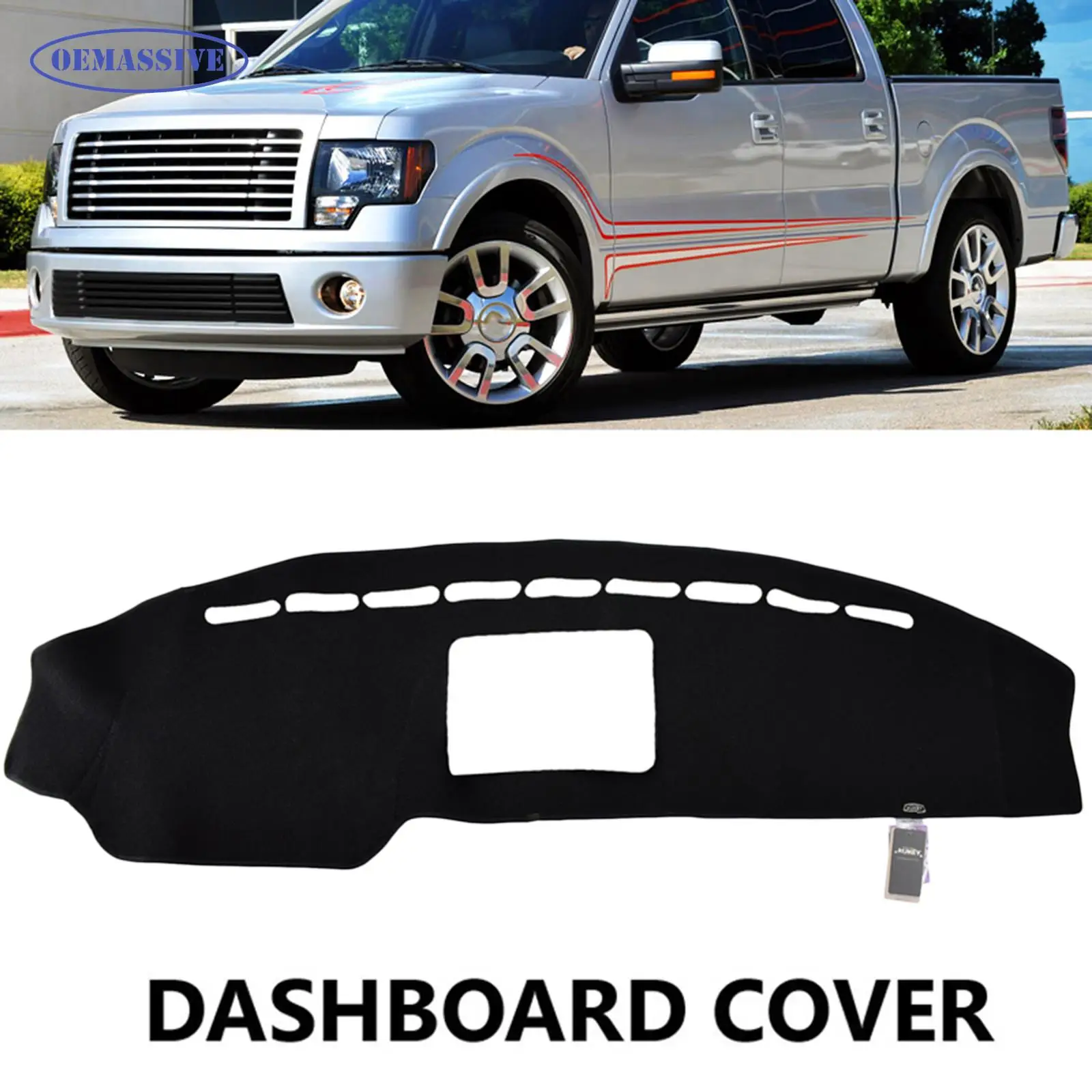 OEMASSIVE Fit For Ford F150 Lobo Raptor 2009-2012 2013 2014 Dash Mat Dashboard Cover Pad Sun Shade Dash Board Cover Carpet