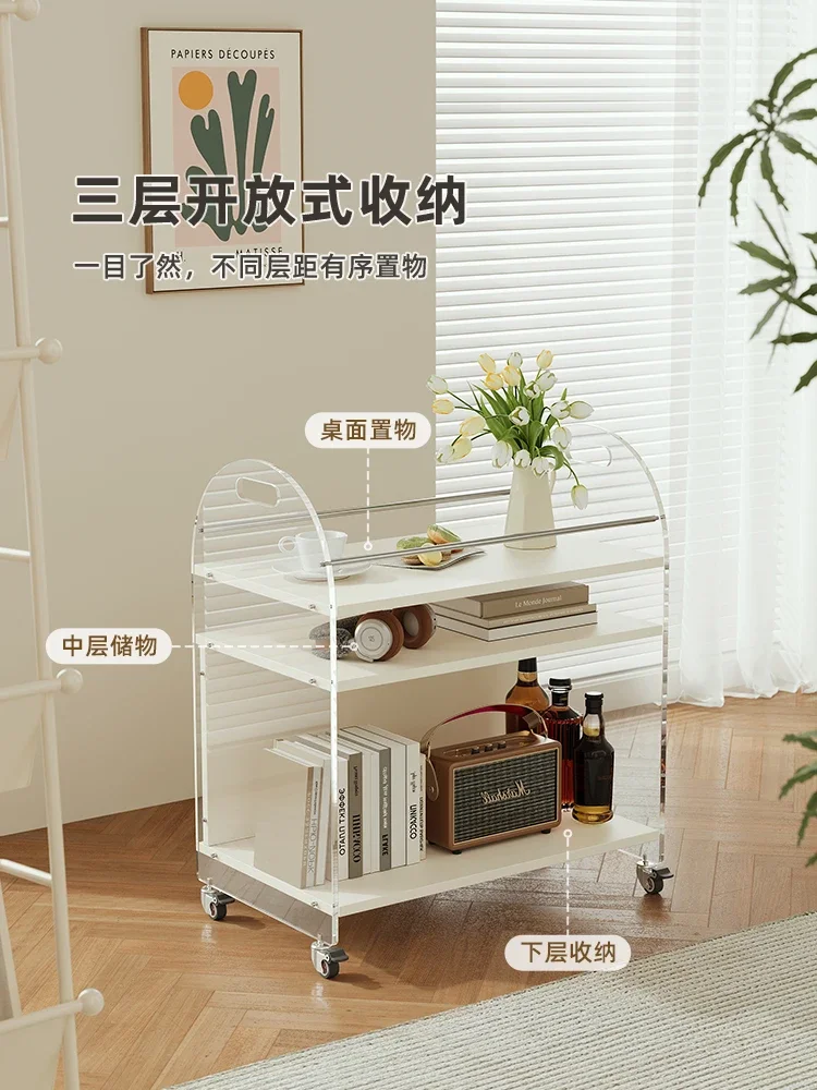 *Sofa Side Table Removable Living Room Small Coffee Table Trolley Bedside Side Cabinet