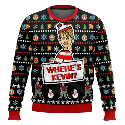 Merry Christmas alone at home Ugly Christmas sweater cartoon animation Men's pullover 2026 fashionable couple shirts Sweatshirt - Image 10