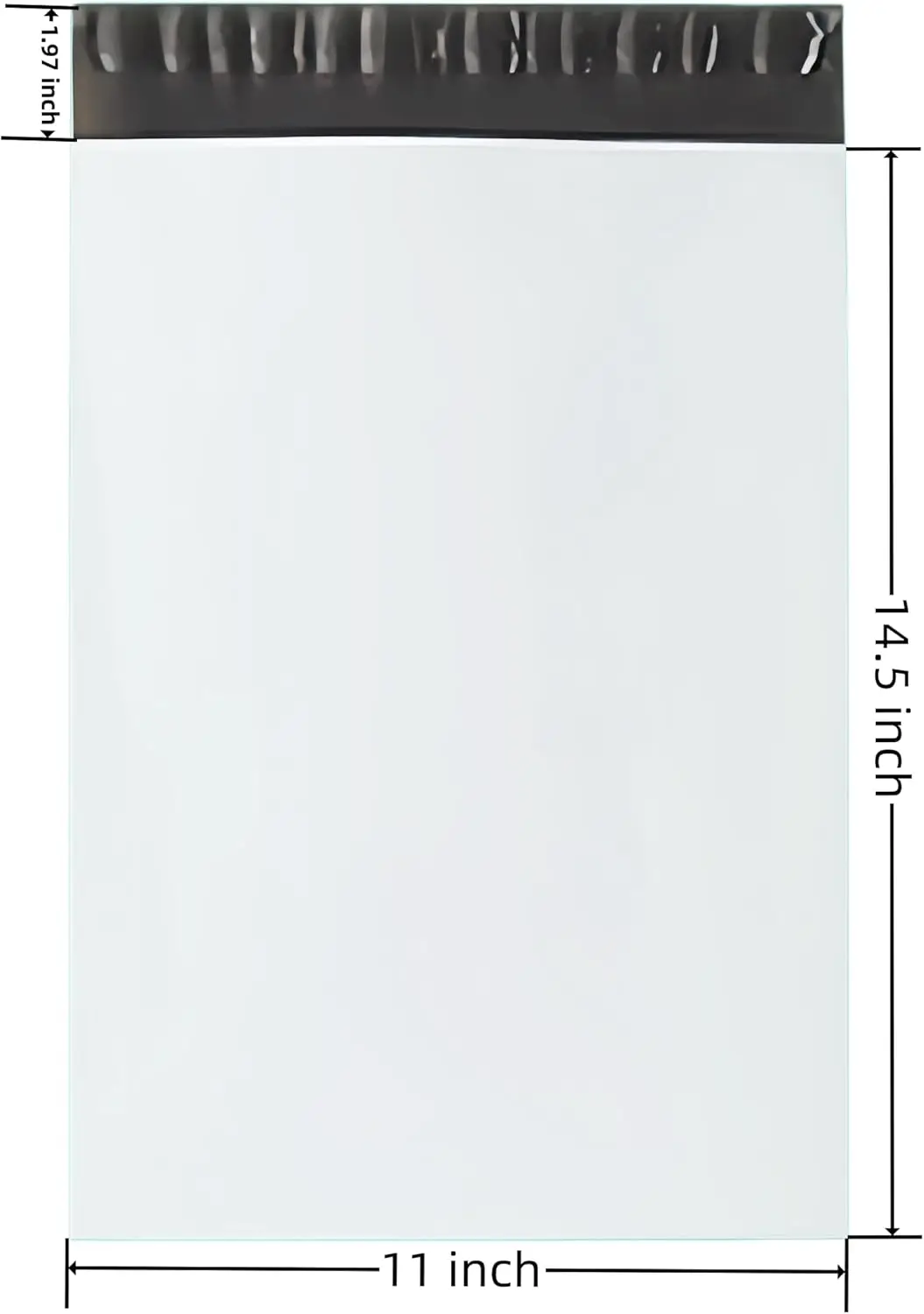 White Poly Mailers 11x14.5 Inches Waterproof Self Sealing Shipping E Commerce Bags for Apparel and Non Fragile Items 10 Pack