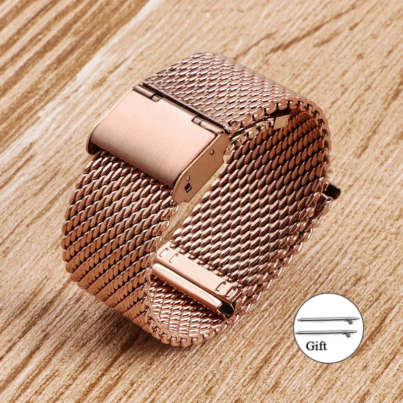 Sleek Milanese Mesh Stainless Steel Watch Band Bracelet - Multiple Sizes Available