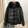 2024 Real Fox Mink Fur Collar Winter Women White Duck Down Jacket Ladies Vintage Short Warm Puffer Coat Female Parka Outerwear 3