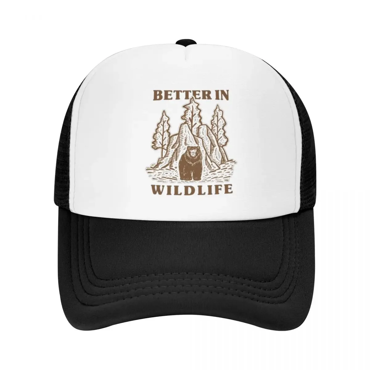 

Бейсболка Better In Wild Mountain Bear мужская, крутая сетчатая Кепка с изображением животных, Кепка Для Взрослых В Стиле Хип-хоп, от солнца