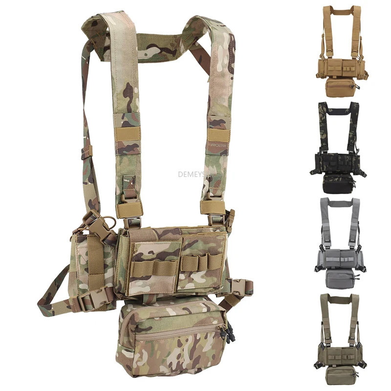 

Outdoor Hunting Vest Quick Release Tactical Chest Vest Radio Harness Durable Military Gear Pack Magazine Pouch Holster Vests