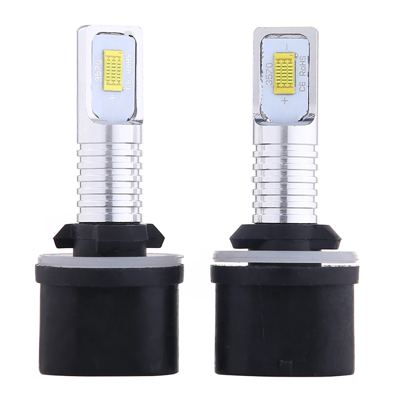 2Pcs H27 Led 881 Led Car Headlight H27W2 12000LM 6500K White Car Fog Light Front Head Driving Running Lamp Auto 12V H27W/2 H27W led car lights led lights led headlights led car headlights car headlamps